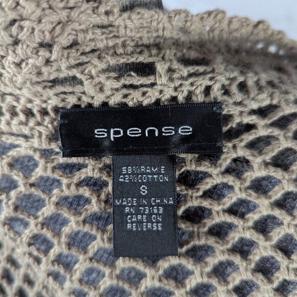 Spense Light Brown Crocheted Bolero Cover Up Sweater Top S - Picture 6 of 6